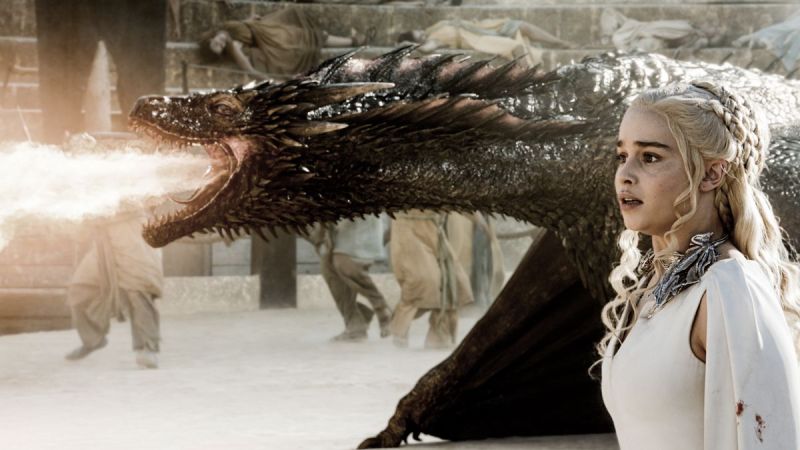 "I should have worn pants today." Dany prepares to mount her dragon. Image source: HBO Viewer's Guide